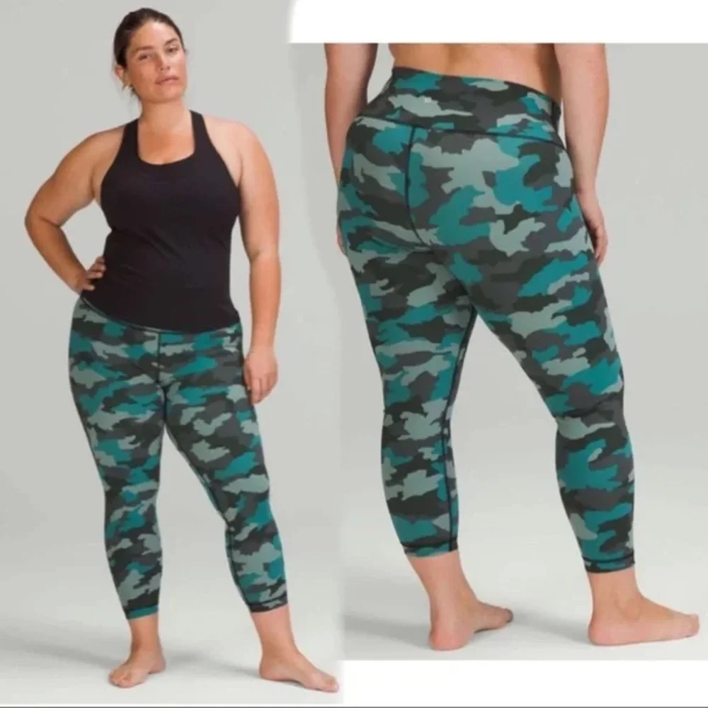 NWT Lululemon Base Pace High-Rise Running Tight 25" Camo sz 14 - Picture 2 of 10